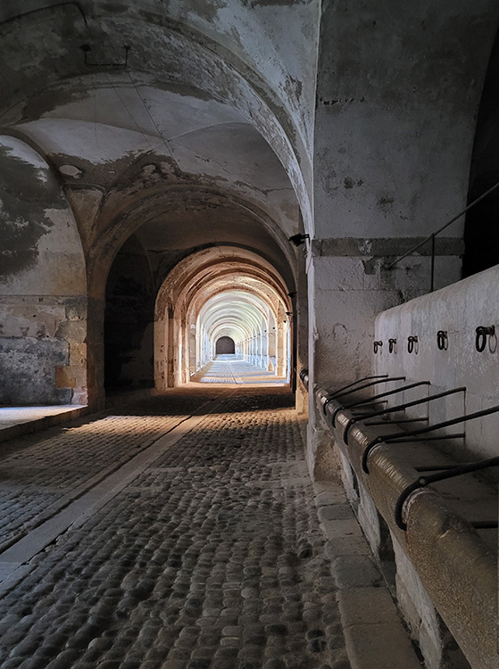 Underneath Sant Ferran fortress
