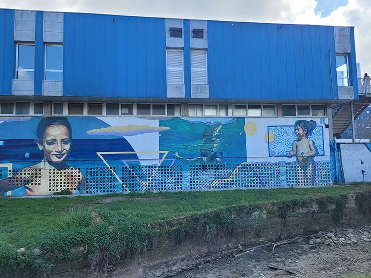 Swimming street art