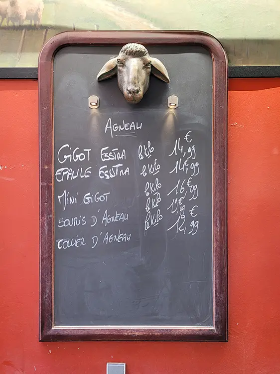 Lamb on the market